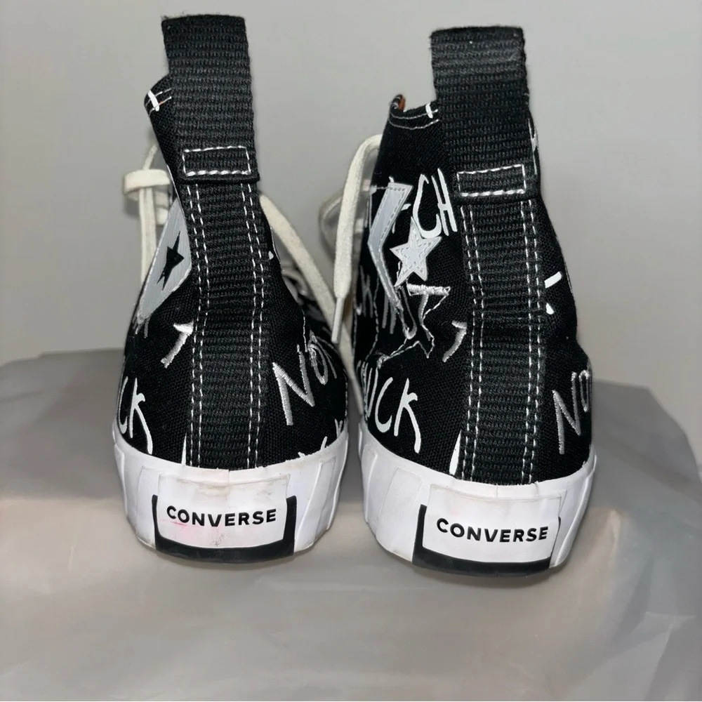 CONVERSE UNT1TL3D Hi Not a Chuck Black Men’s Graphic Sneakers Size 7.5 - Picture 7 of 10